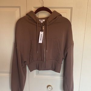 Garage Brown hoodie - cropped - brand new